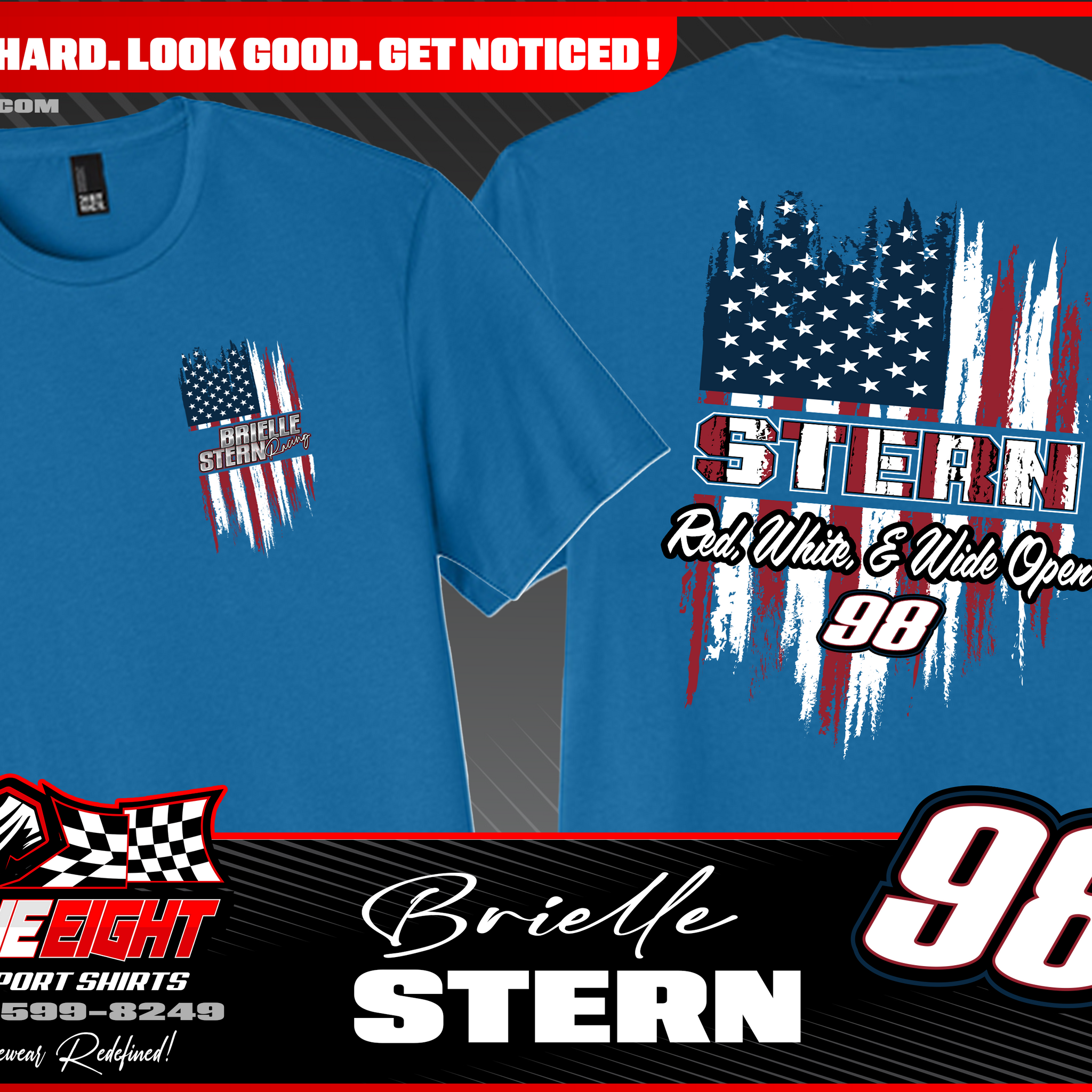 Brielle Stern Red White And Wide Open T-Shirt