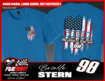 Brielle Stern Red White And Wide Open T-Shirt