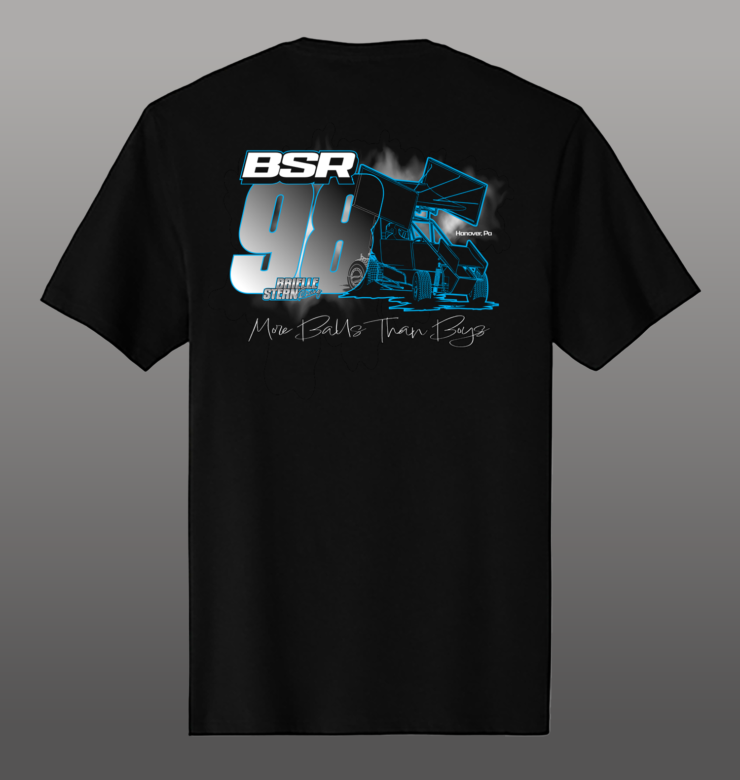 Brielle Stern Vapor Sprint Car Blue Logo unisex T-shirt